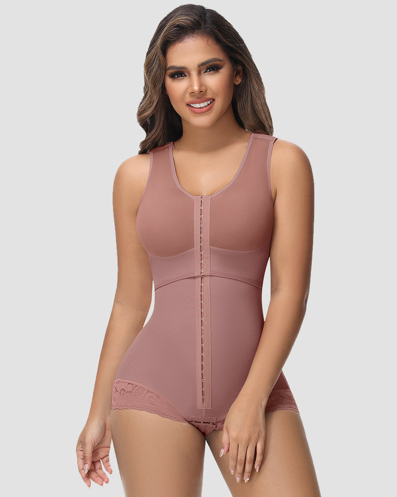 Women Waist Trainer Bodysuit Full Bust Butt Lifting Post Surgery Body Shaper